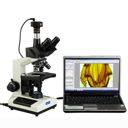 OMAX LED Trinocular Biological Compound Microscope 40-2500X 3MP Digital Camera