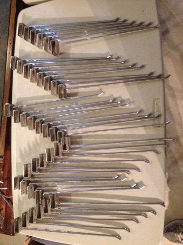 12 Inch Metal Retail Shelf Hooks Lot Of 38