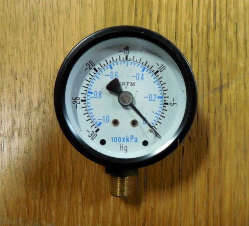 ENFM Vacuum Gauge, -30&#034; - 0 Hg, 2&#034; 1/8&#034;NPT, Bottom Mount, BND123AE000