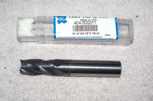 OSG    CARBIDE END MILL   1/2&#034;     4 FLUTE    # 404-600011