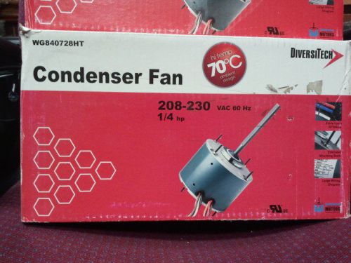 NEW 1/4 HP WAGNER WG840728HT DIVERSITECH 1075/1 SPEED CONDENSER FAN MOTOR