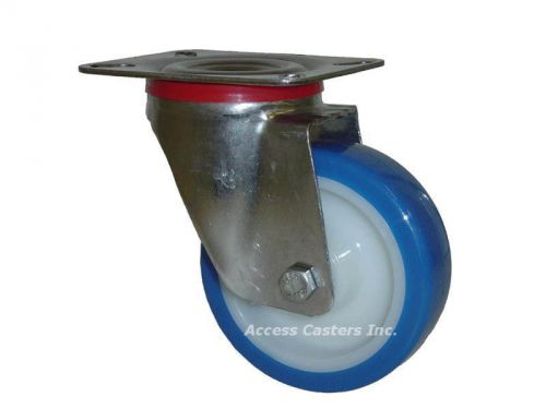 3asssps 3&#034; swivel caster stainless steel blue everlast wheel 330 pound capacity for sale