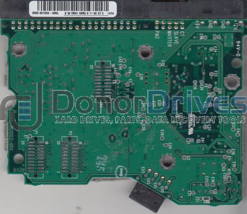 WD400BB-53AUA1, 0000 001003-000L, WD IDE 3.5 PCB + Service