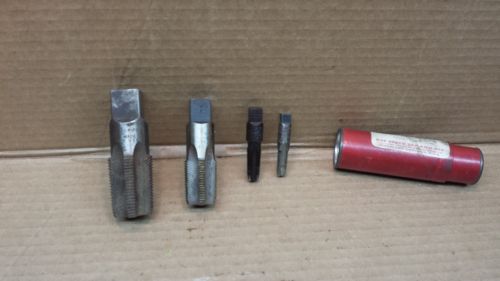 Lot of 4pc NPT Pipe Tap  1&#034;, 3/4&#034;, 3/8&#034;,  1/8&#034;, Bay State, Ridgid, Threadwell...