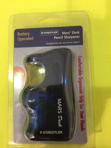 Mars Desk Pencil Sharpener Battery Ooerated, Blue