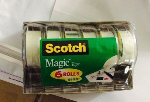 3M Original 6 Rolls Scotch Magic Tape 3M 3/4 x 850&#034; Tape office supplies