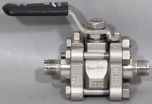 Swagelok/Whitey SS-62TS4 1/4&#034; Manual Stainless Steel 2-Way Ball Valve