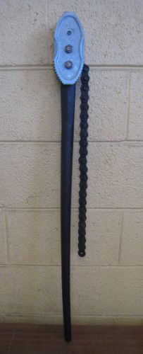 Jh williams vulcan 33 3/4&#034;-4&#034; chain pipe wrench w/ 22&#034; chain used free shipping for sale