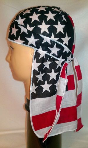 Under Hard Hat Helmet Liner Durag  Biker Bandana American Flag