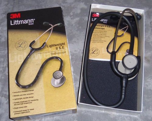 3m LITTMANN LIGHTWEIGHT II SE Stethoscope *BLACK* New 