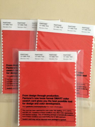 Pantone 17-1562TCX color swatch card, Mandarin Red