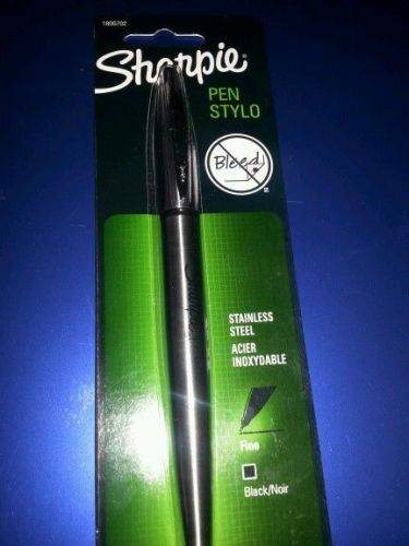 Sharpie Stainless Steel Pen Grip Fine Point Black Ink Pen (1800702) New