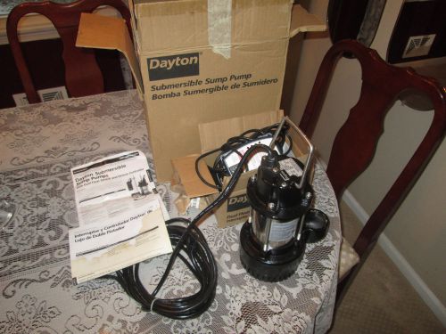 Dayton Sump Pump 3/4HP new mod 1app1 w/float controller heavy duty