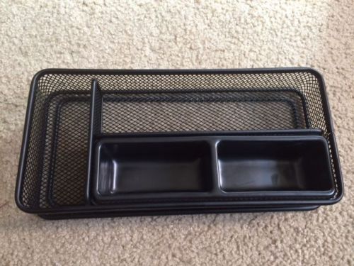 Desk Organizer Black 4 Compartments