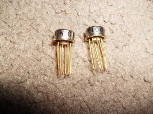 LOT OF 2 - NCS 6714 LM100 - TRANSISTORS GOLD LEADS NOS