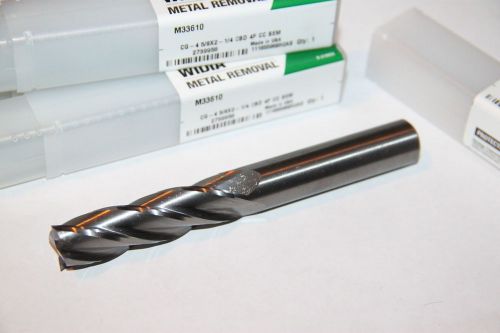 M33610 Widia Metal Removal End Mill XL 5/8 X 2 -1/4 CBD 4F CC SEM