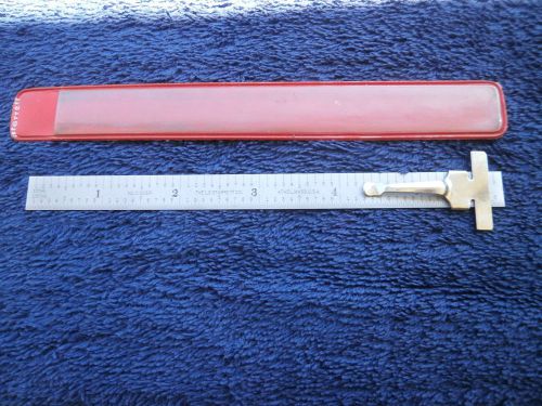 STARRETT 6 INCH  STEEL RULE WITH POCKET CLIP MODEL No. C 305R