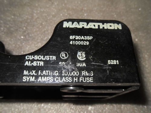 (V1-3) 1 USED MARATHON 6F30A3SP FUSE BLOCK