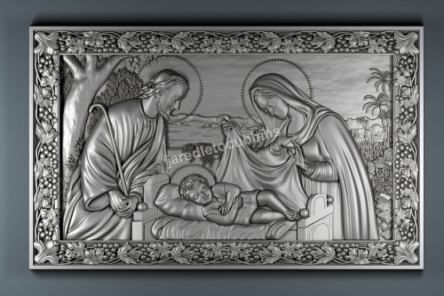 3d model the Birth of Jesus CNC Router stl Artcam