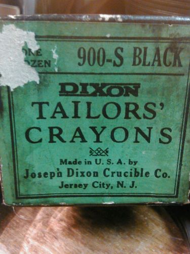 Old 12 pcs fabrics dixon tailor crayons  marking black for sale