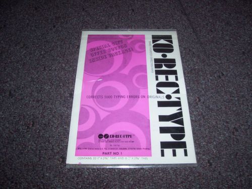 Vintage Ko-Rec-Type Tabs Typewriter Correction Paper Film Tabs Part No. 1