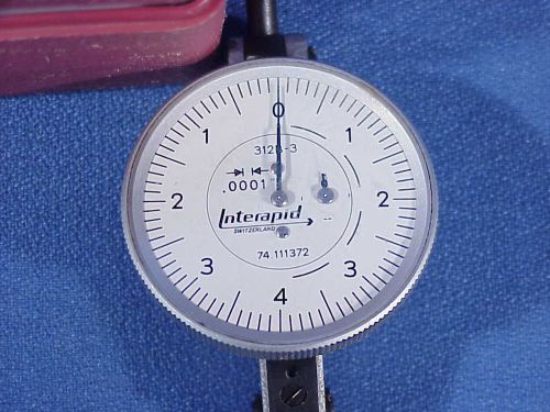 SWISS MADE MACHINIST  INTERAPID 312B-3 DIAL TEST INDICATOR W/ CASE