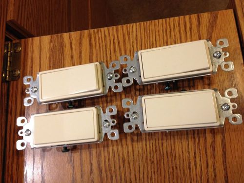 Leviton Decora 3-Way Rocker Switch #5603-2TM (lot of 4)