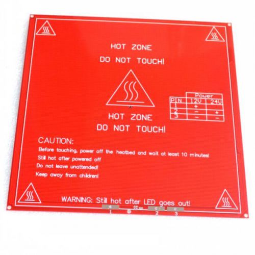 2pcs RepRap 3D Printer PCB Heatbed MK2B Heat Bed Hot Plate Prusa Mendel 12V 24V