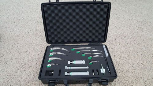 WELCH ALLYN  MIL-5062 COMPREHENSIVE LARYNGOSCOPE  KIT IN PELICAN CASE-- NEW!