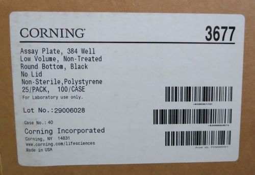 Case/100 Corning Costar 384 Well Assay Plates Black 35uL # 3677