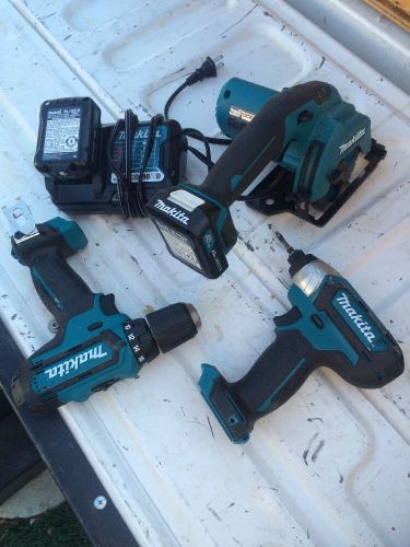 Makita cxt combo kit circular saw drill impact driver charger two batteries for sale