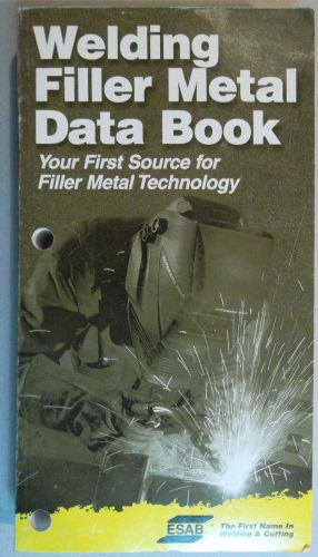 Welding Filler Metal Data Book ESAB Fillet Butt Joints AWS Specifications