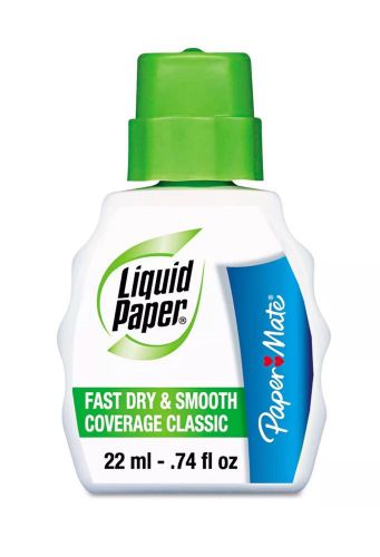 2ea Paper Mate Liquid Paper Correction Fluid 22ml Smooth