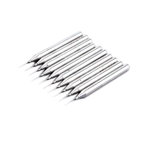 10 pcs 0.35 mm Carbide Steel Micro Engraving Drill Bits Tool CNC PCB Dremel