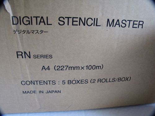 New sealed 10 rolls digital master stencil - 227mm x 100m -rn series a4 5 boxes for sale