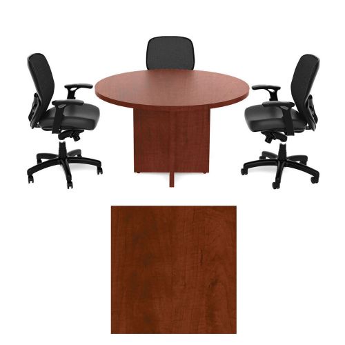 Cherryman 42 Inch Round Conference Table Amber Mocha Cherry Laminate