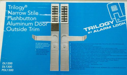 TRILOGY BY ALARM LOCK DL1200/26D1 Electronic Lock, Satin Chrome, 12 Button