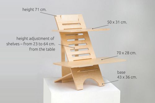 Standing desk /table for standing activity with two working spaces/computerstand for sale