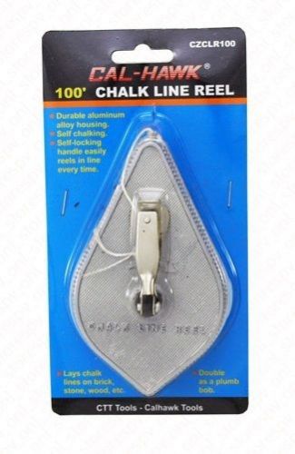 100&#039; Chalk Line Reel Durable Aluminum Alloy Housing