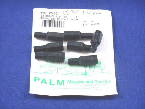 LOT of 7 Bosch Magna 3/8&#034; Hex Insert Bit, 1-1/4&#034; OAL, for 1/4&#034; Hex Slot, 25104