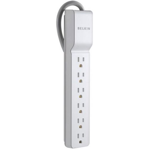 Belkin be106000-2.5 6-outlet home/office surge protector - 2.5ft cord for sale