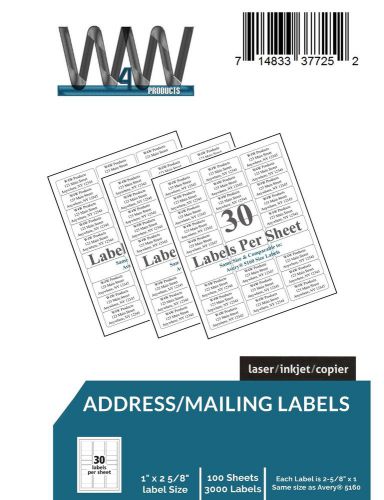 W4W 30-up Name and Address Mailing Labels Perforated