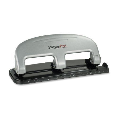 NEW PaperPro inPRESS 20 Three Hole Punch Silver Black 2220 FREE SHIPPING