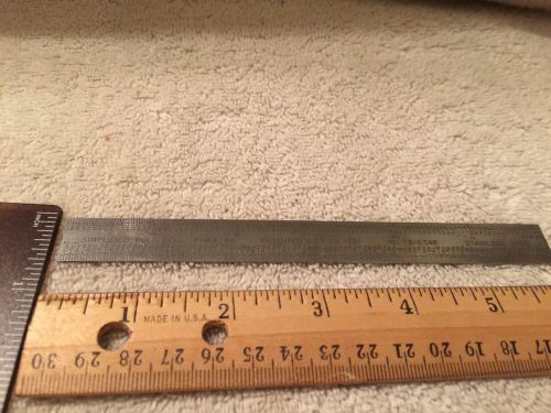 Simplified Rule Co 6&#034; Machinist Ruler Pat&#039;d July 28,1931 Decimal Equivalent RARE