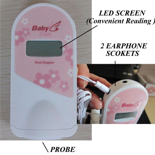 LCD Screen 2.5 Mhz Fetal Doppler Fetal Heart Monitor Prenatal Baby Monitor