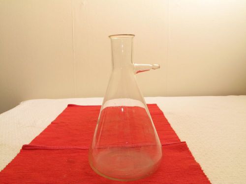 Gently used corning pyrex 1 liter 1000ml filter filtering flask lab beaker spout for sale