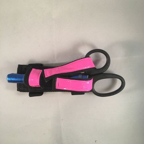 EMS, Paramedic, Rescue Horizontal EMT Shear / Minilight Pouch Pink Reflective