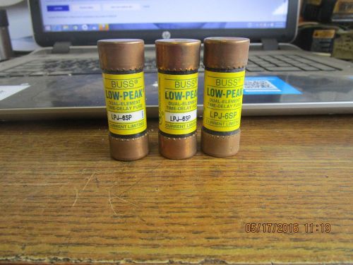 NEW LOT OF 3 BUSS BUSSMANN FUSES LPJ-6SP