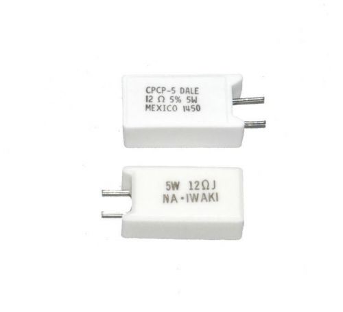 Iwaki resistor 12 ohm 5w  13mm 9mm 25mm  ******2pcs***** new  [pzl] for sale