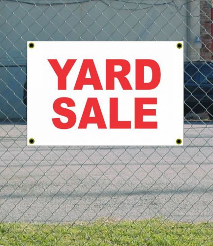 2x3 yard sale red &amp; white banner sign new discount size &amp; price free ship for sale